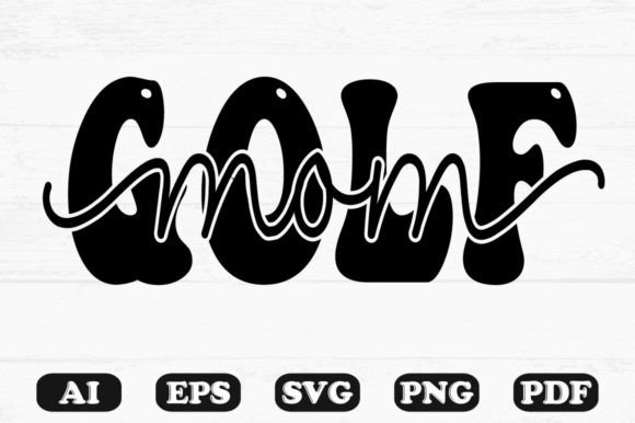 Golf Mom Kids SVG T-Shirt Design: Graphics for Crafts