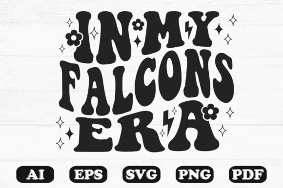 In My Falcons Era Retro Wavy SVG: Graphics for Crafts & Branding
