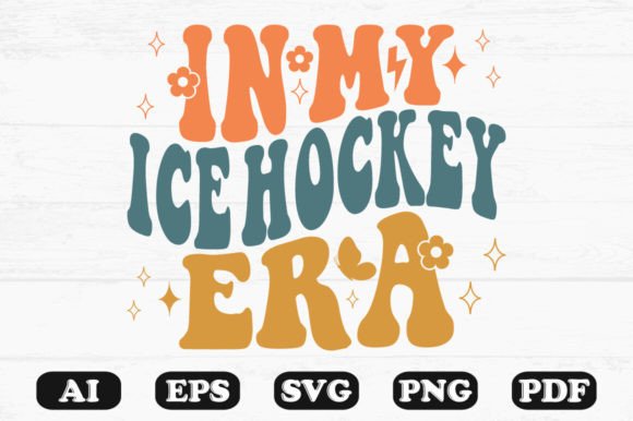 In My Ice Hockey Era Retro Wavy SVG