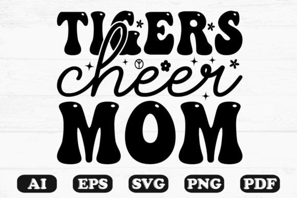 Tigers Cheer Mom Kids SVG Graphics for Crafts